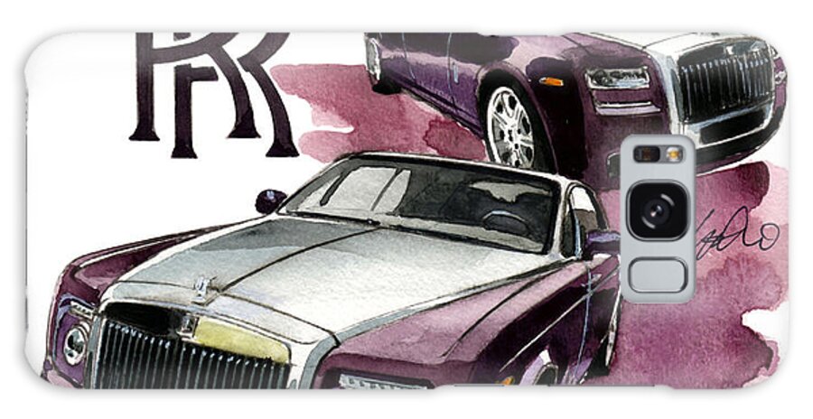 Rolls Royce Phantom Galaxy Case featuring the painting Rolls Royce Phantom             by Yoshiharu Miyakawa