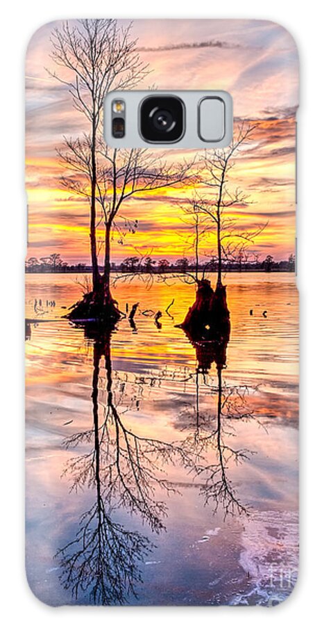 Heritage Marina Sunset Galaxy S8 Case featuring the photograph Romantic River by Mike Covington