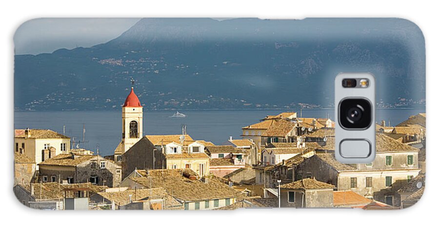 Clock Tower Galaxy Case featuring the photograph Rooftop View, Corfu Town, Corfu, Greece by David C Tomlinson