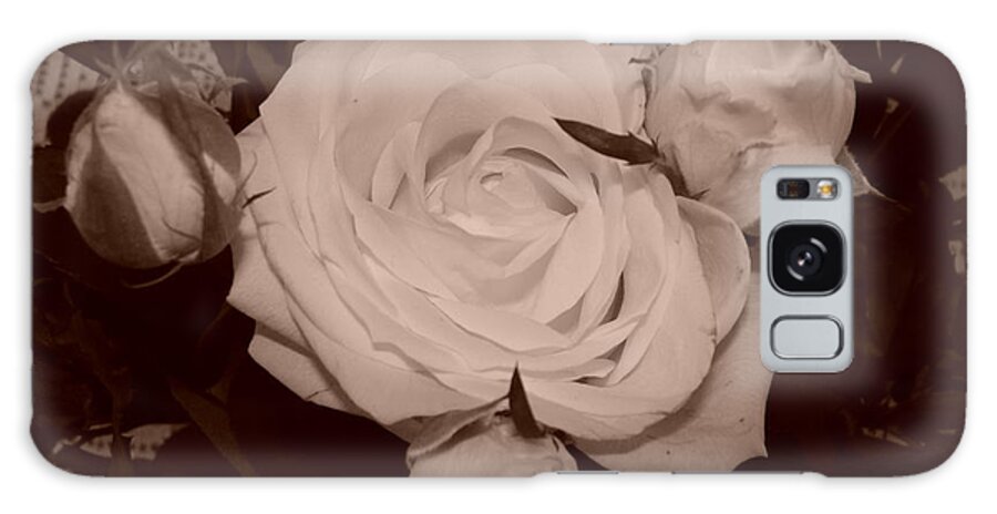 Sepia Galaxy Case featuring the photograph Rose by Tiziana Maniezzo