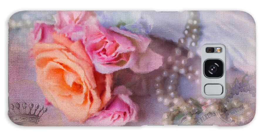 Rose Galaxy Case featuring the photograph Roses and Pearls by JBK Photo Art
