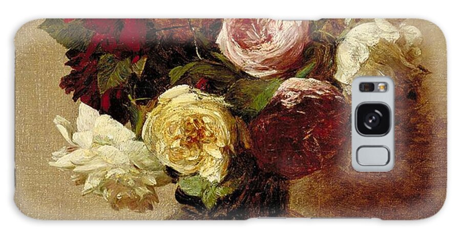 Still-life Galaxy Case featuring the painting Roses by Henri Fantin-Latour