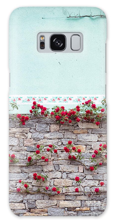 Architecture Galaxy Case featuring the photograph Roses on a wall by Silvia Ganora