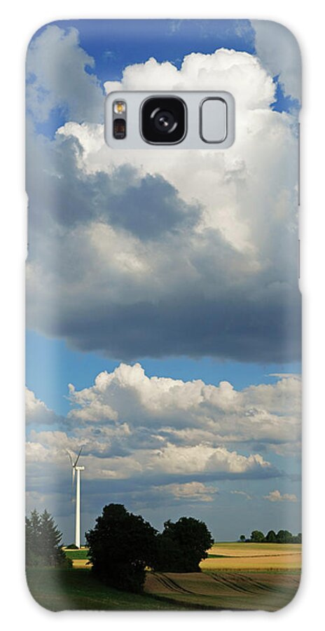 Tranquility Galaxy Case featuring the photograph Rual Scene With Storm Clouds And Wind by Jochen Schlenker