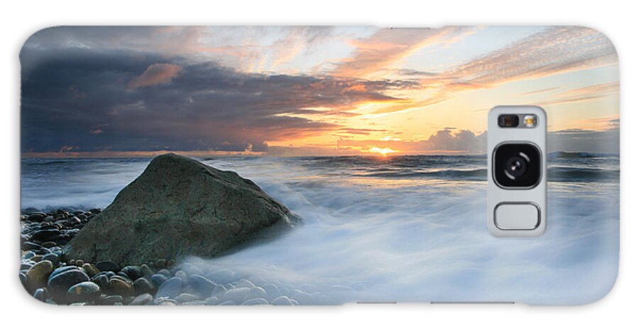 Landscape Galaxy Case featuring the photograph Rushing Water Sunset by Scott Cunningham