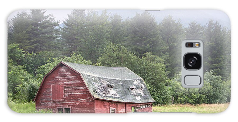 Landscape Galaxy Case featuring the photograph Rustic Landscape - Red Barn - Old barn and Mountains by Gary Heller