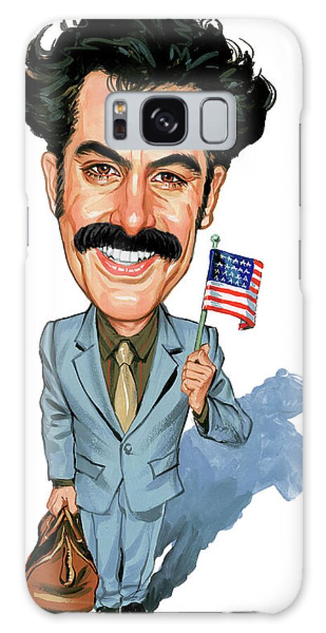 Borat Sagdiyev Galaxy Case featuring the painting Sacha Baron Cohen as Borat Sagdiyev by Art 
