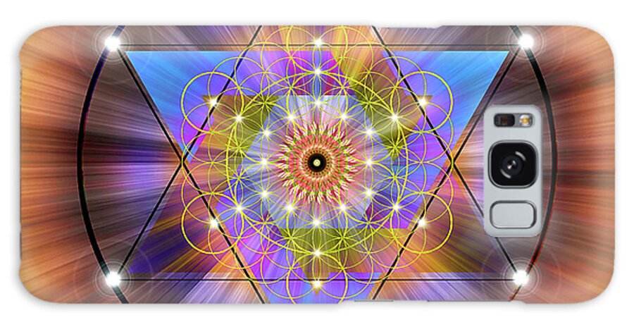 Endre Galaxy Case featuring the digital art Sacred Geometry 44 by Endre Balogh