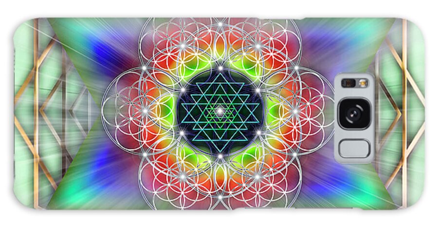 Endre Galaxy Case featuring the digital art Sacred Geometry 65 Number 3 by Endre Balogh