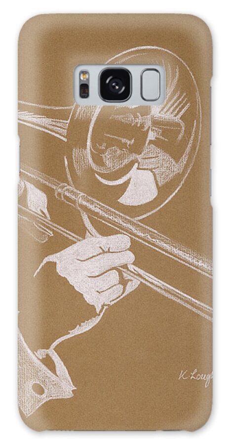 Trombone Galaxy Case featuring the pastel Sacred Trombone by Karen Loughridge KLArt