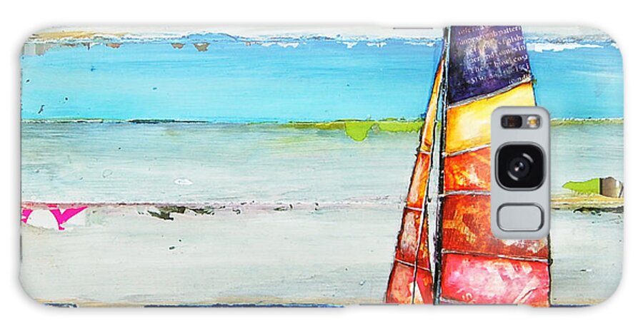 Sailboat Galaxy Case featuring the mixed media Sail Away by Danny Phillips