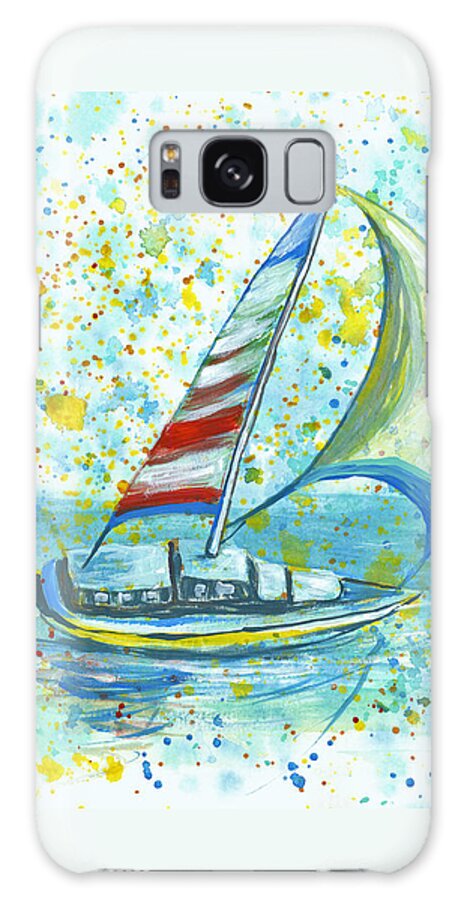 Seascape Galaxy Case featuring the painting Sail On Maui by Darice Machel McGuire