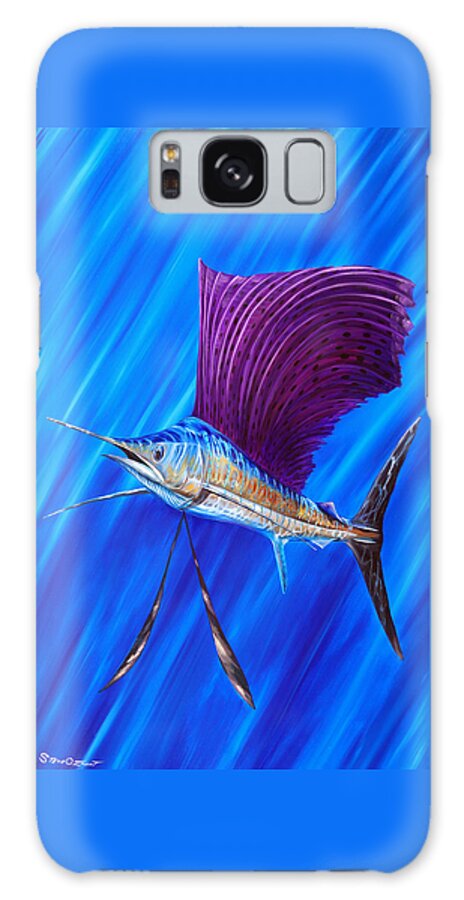 Sailfish Galaxy S8 Case featuring the painting Sailfish by Steve Ozment