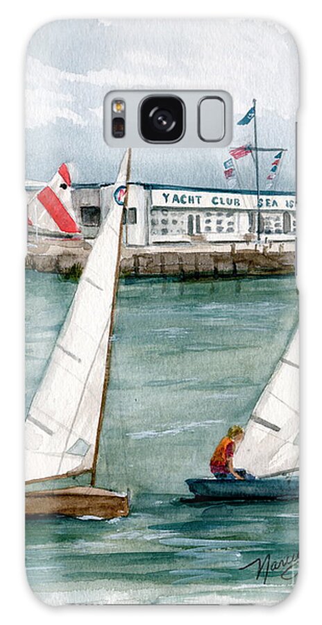 Sailing Galaxy S8 Case featuring the painting Sailing Class by Nancy Patterson