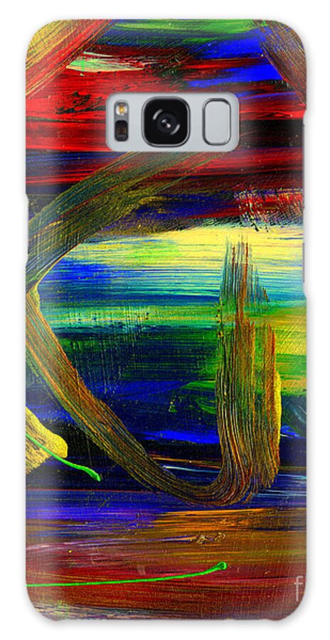 Spiritual Galaxy S8 Case featuring the painting Sailing in Calmness Over A Troubled Sea by Angela L Walker