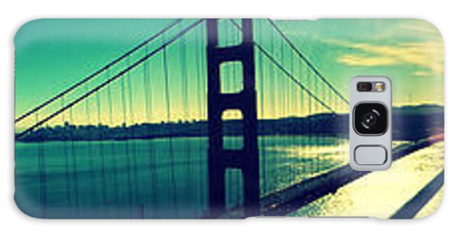 Digital Image Of The San Francisco Golden Gate Panoramic View Galaxy Case featuring the photograph San Francisco Golden Gate Bridge Panoramic view by Patricia Awapara