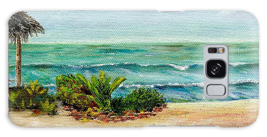 Beach Galaxy Case featuring the painting San Onofre Beach by Mary Scott