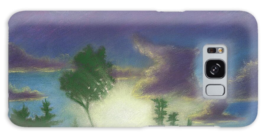 Santee Galaxy Case featuring the pastel Santee Sunset 02 by Michael Heikkinen
