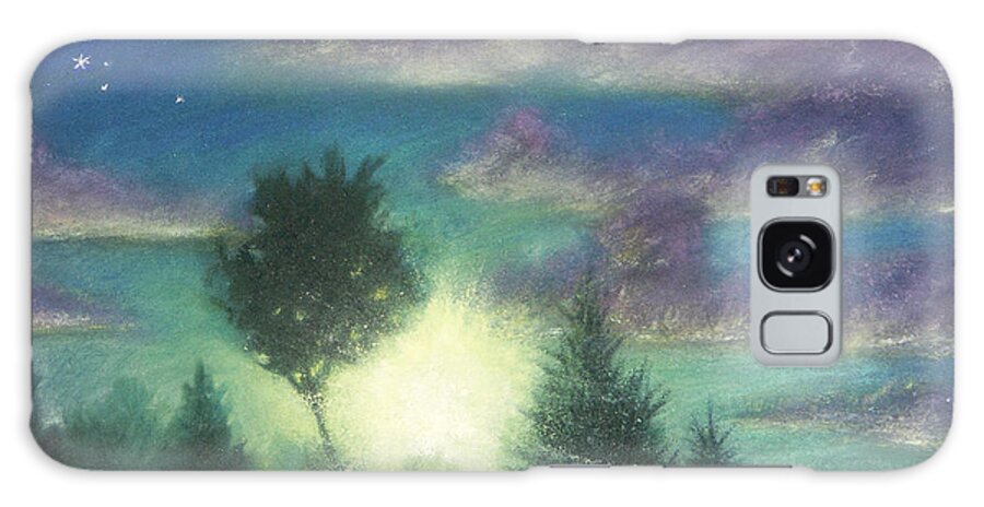 Santee Galaxy Case featuring the pastel Santee Sunset 03 by Michael Heikkinen