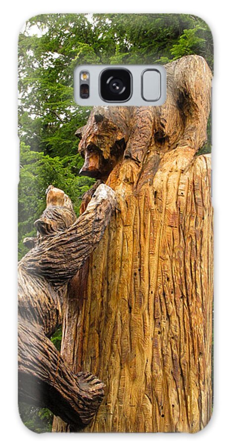 Photography Galaxy Case featuring the photograph Saranac wood carving by RobLew Photography