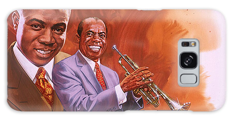 Music Galaxy Case featuring the painting Satchmo by Dick Bobnick