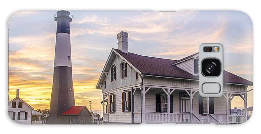 Lighthouse Galaxy Case featuring the photograph Savannah GA Tybee Lighthouse Sunset by Robert Stephens