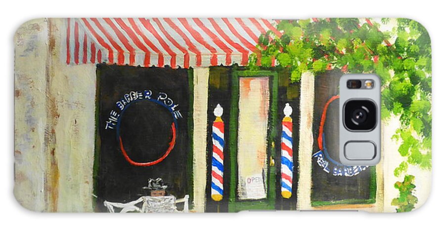 Barbershop Galaxy Case featuring the painting Savannah Barber Shop by Diane Arlitt