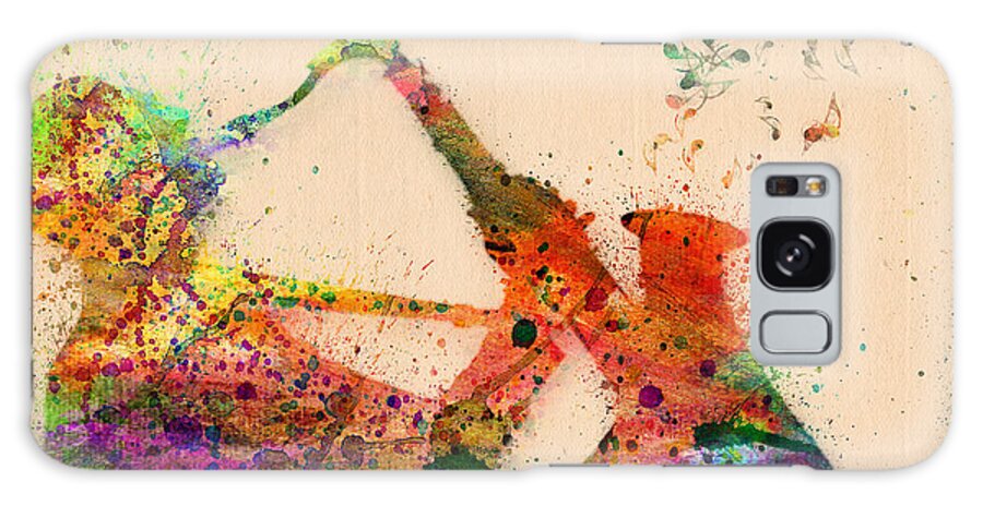 Saxophone Galaxy Case featuring the painting Saxophone by Mark Ashkenazi