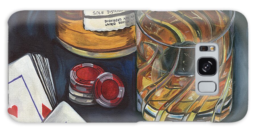 Scotch Galaxy Case featuring the painting Scotch and Cigars 4 by Debbie DeWitt