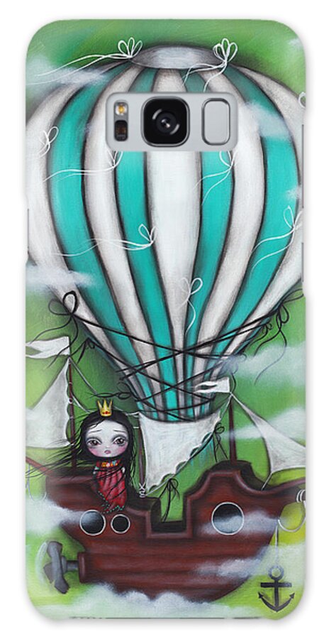 Air Ship Galaxy Case featuring the painting Sea of Clouds by Abril Andrade