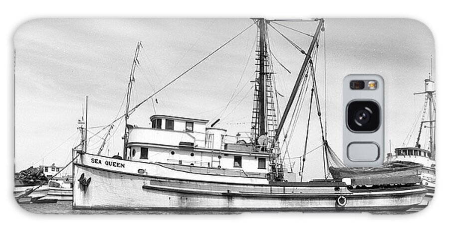  Harbor Galaxy Case featuring the photograph Purse seiner Sea Queen Monterey harbor California fishing boat purse seiner by Monterey County Historical Society