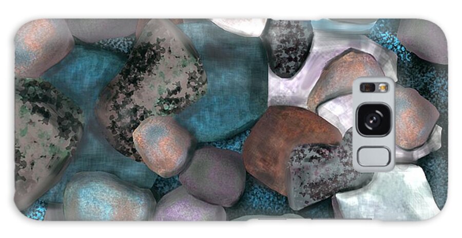 Stones Galaxy Case featuring the digital art Sea stones by Christine Fournier