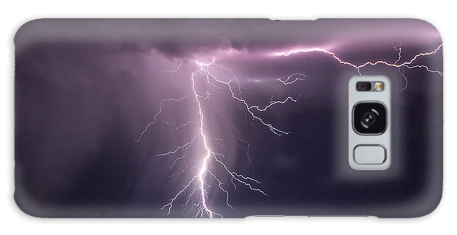 Lightning Galaxy Case featuring the photograph Sea Strike by Robert Caddy