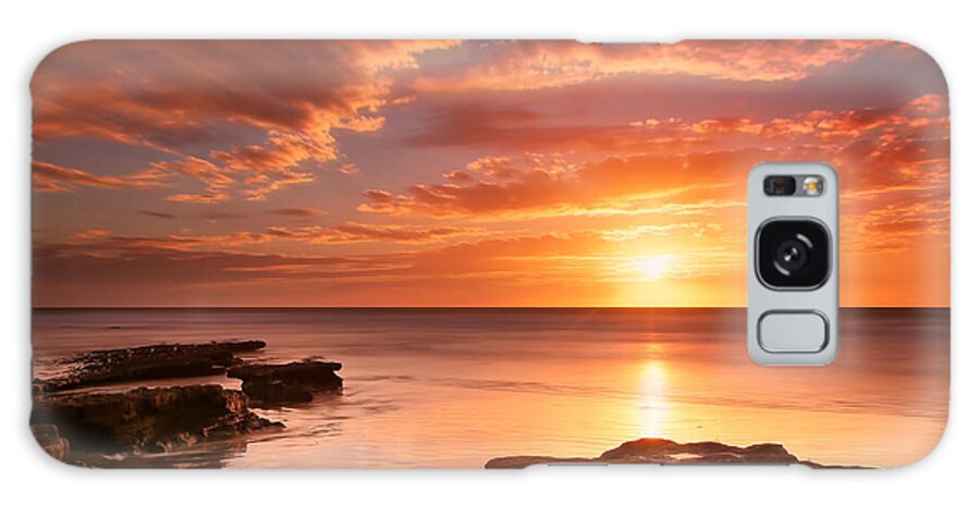 Sunset Galaxy Case featuring the photograph Seaside Reef Sunset 15 by Larry Marshall