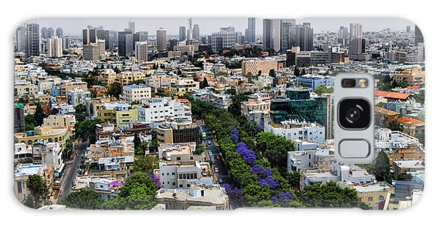 Israel Galaxy Case featuring the photograph season change at Rothschild boulevard by Ron Shoshani