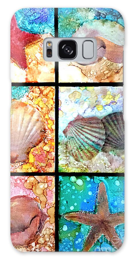 Sea Shells Galaxy S8 Case featuring the painting See Shells by Alene Sirott-Cope