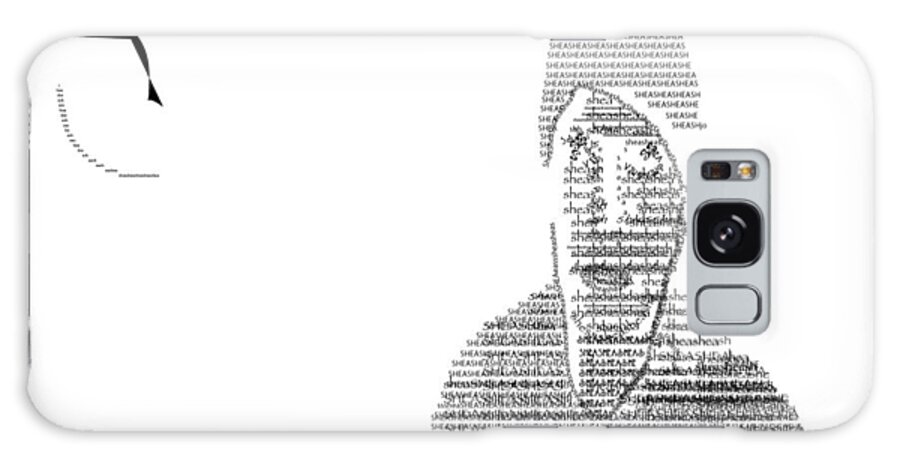 Portrait Galaxy Case featuring the digital art Self Portrait In Text by Shea Holliman