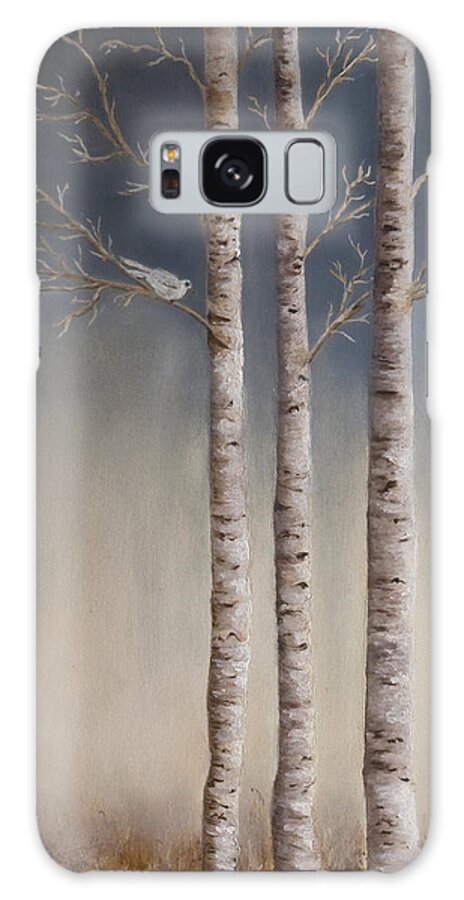 Aspen Trees Galaxy Case featuring the painting Sentinel by Gina Cordova