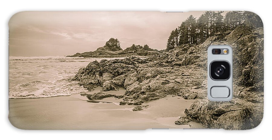 Ocean Galaxy Case featuring the photograph Cox Bay Sepia by Roxy Hurtubise