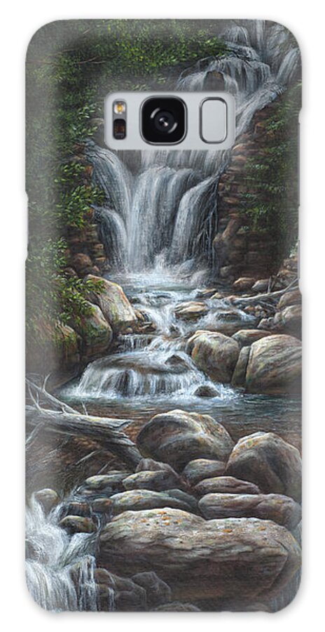 Landscape Galaxy Case featuring the painting Serenity by Kim Lockman