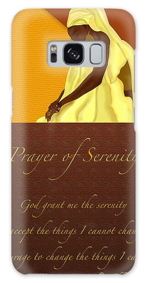 Religious Galaxy Case featuring the digital art Serenity Prayer by Terry Boykin
