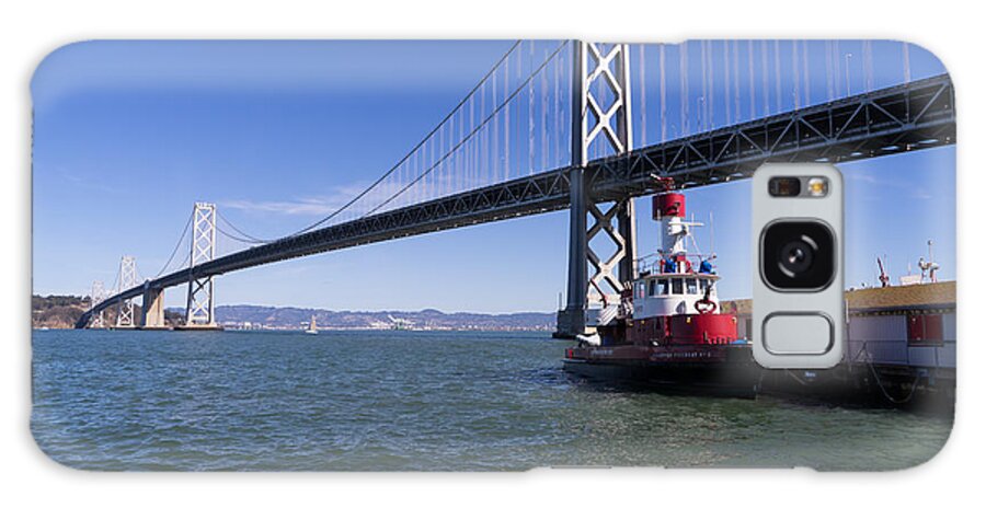 San Francisco Galaxy Case featuring the photograph SFFD Guardian Fireboat Number 2 At The Bay Bridge on The Embarcadero DSC01839 by Wingsdomain Art and Photography