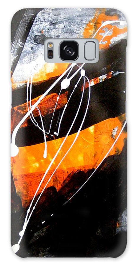 Contemporary Art Galaxy Case featuring the painting Shades of discourse 3 by Pearlie Taylor