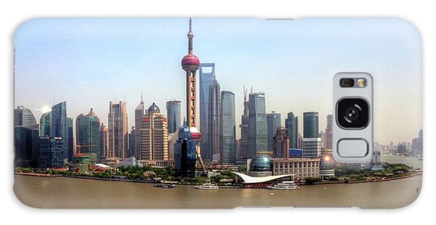 Outdoors Galaxy Case featuring the photograph Shanghai Skyline by Mariusz Kluzniak