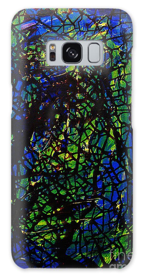 Abstract Galaxy Case featuring the painting Shattered by Jeff Barrett