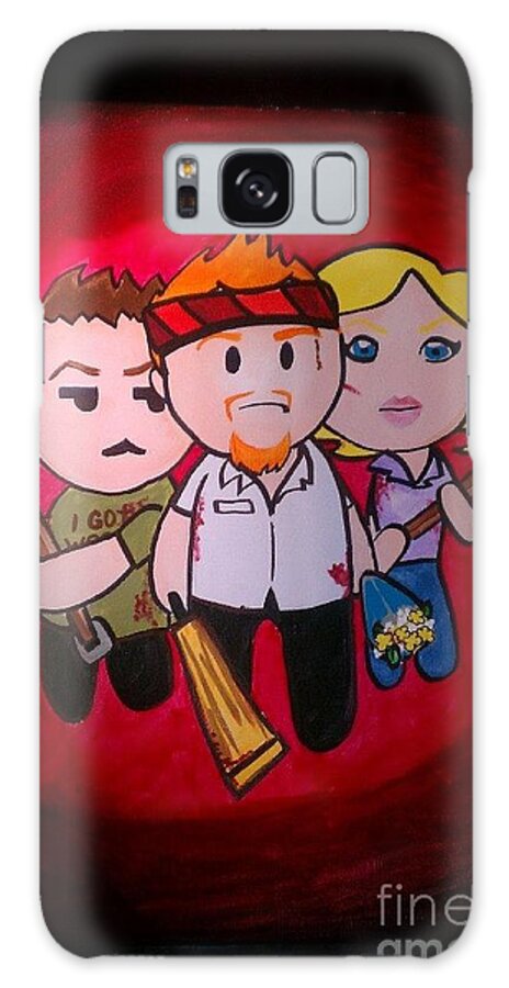 Art Galaxy Case featuring the painting Shaun of the Dead by Marisela Mungia