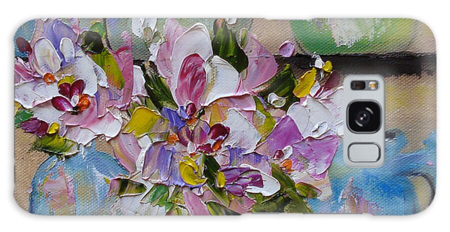 Flowers Galaxy Case featuring the painting Shelf Life by Judith Rhue
