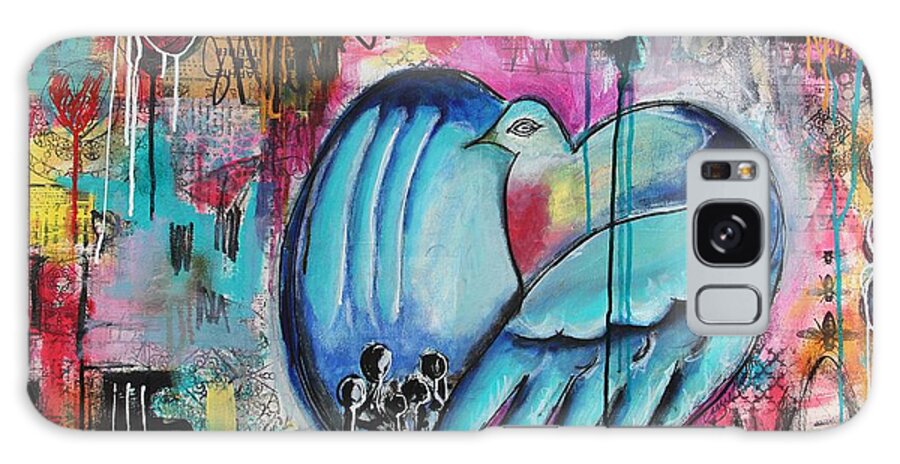 Worship Galaxy Case featuring the mixed media Shelter by Carrie Todd