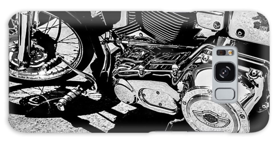 Motorcycles Galaxy Case featuring the photograph Shines On - 100th Anniversary Harley Davidson by Steven Milner