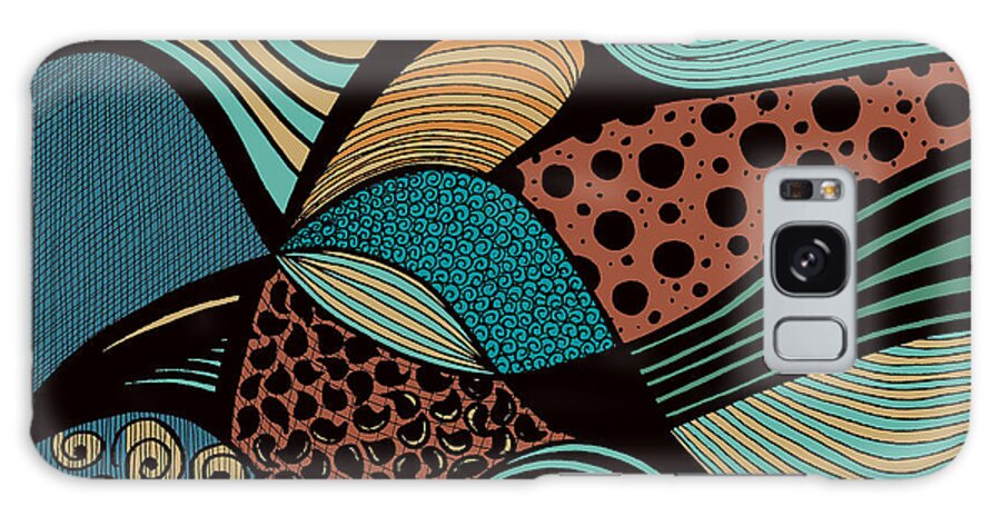 Abstract Galaxy Case featuring the photograph Shore Birds by Lynellen Nielsen